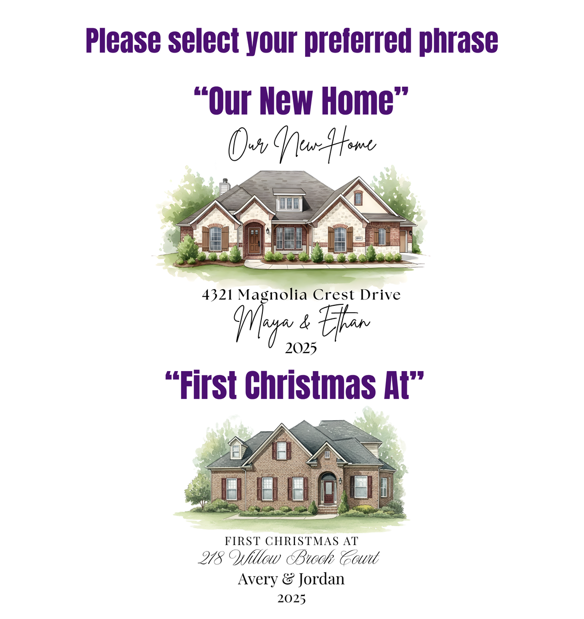 Personalized Home Ornament First Christmas Ornament Custom House Keepsake Gift