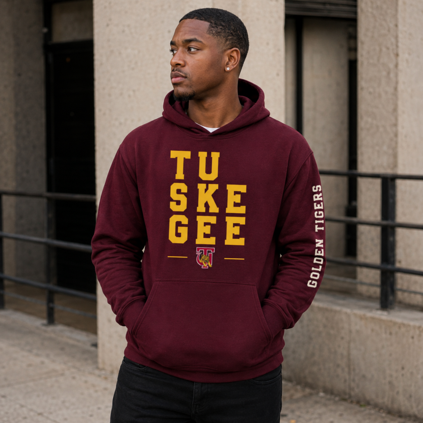 Tuskegee University Golden Tigers Family Hoodie | HBCU Family Roles Sleeve Sweatshirt