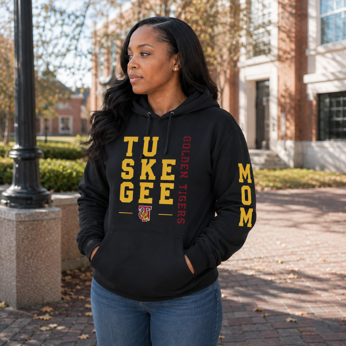 Tuskegee University Golden Tigers Family Hoodie | HBCU Family Roles Sleeve Sweatshirt