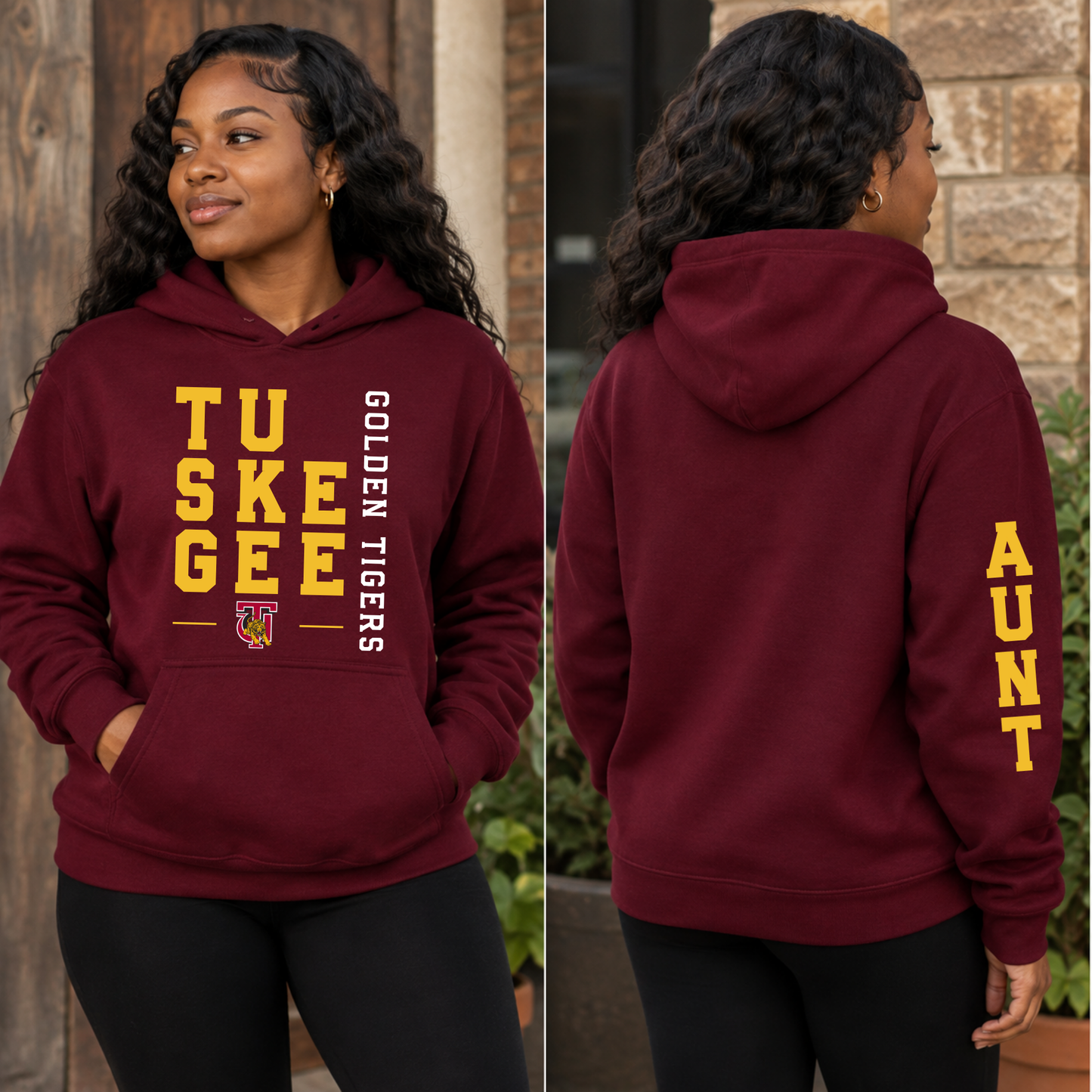 Tuskegee University Golden Tigers Family Hoodie | HBCU Family Roles Sleeve Sweatshirt
