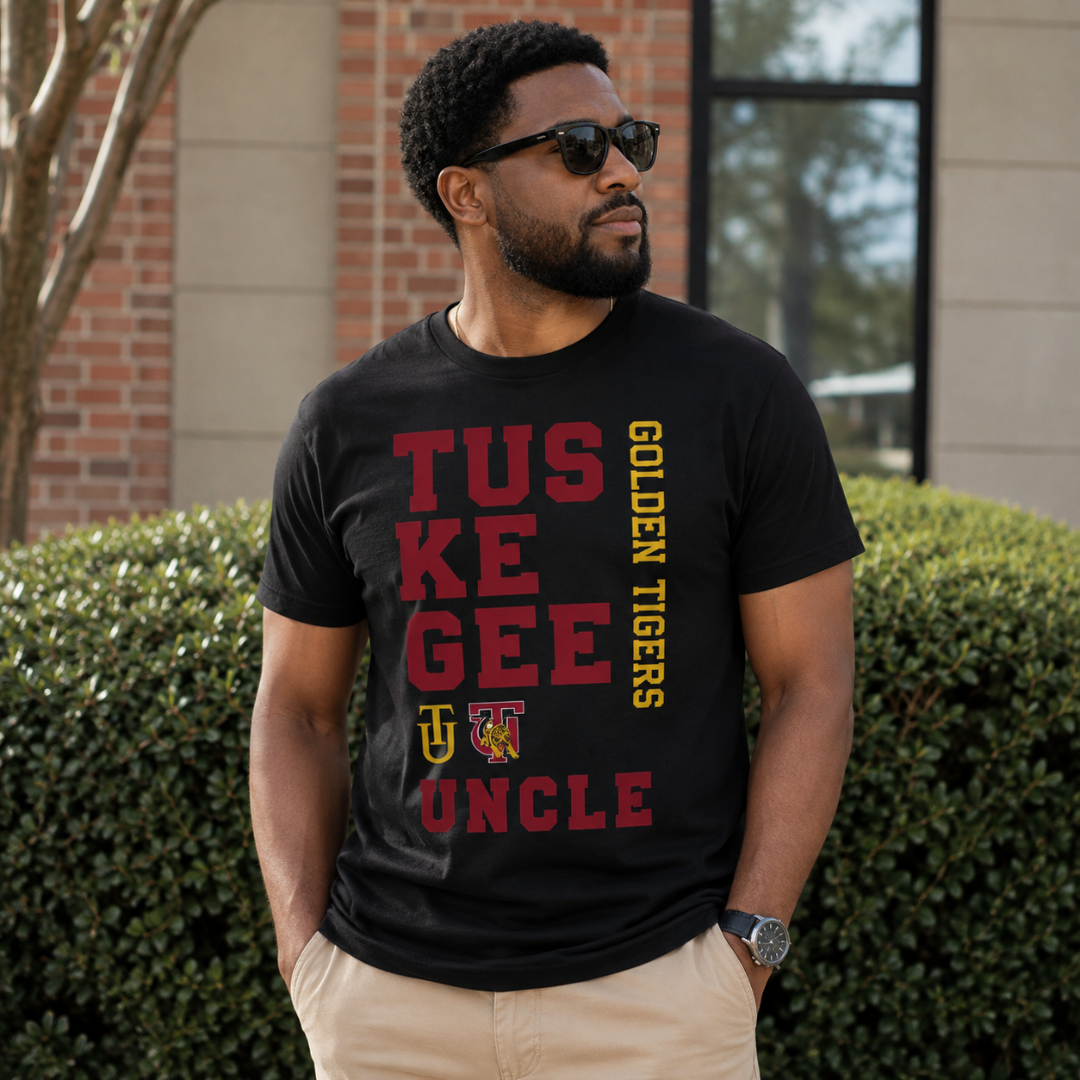 Tuskegee Golden Tigers Stacked Graphic | HBCU Family Pride Apparel