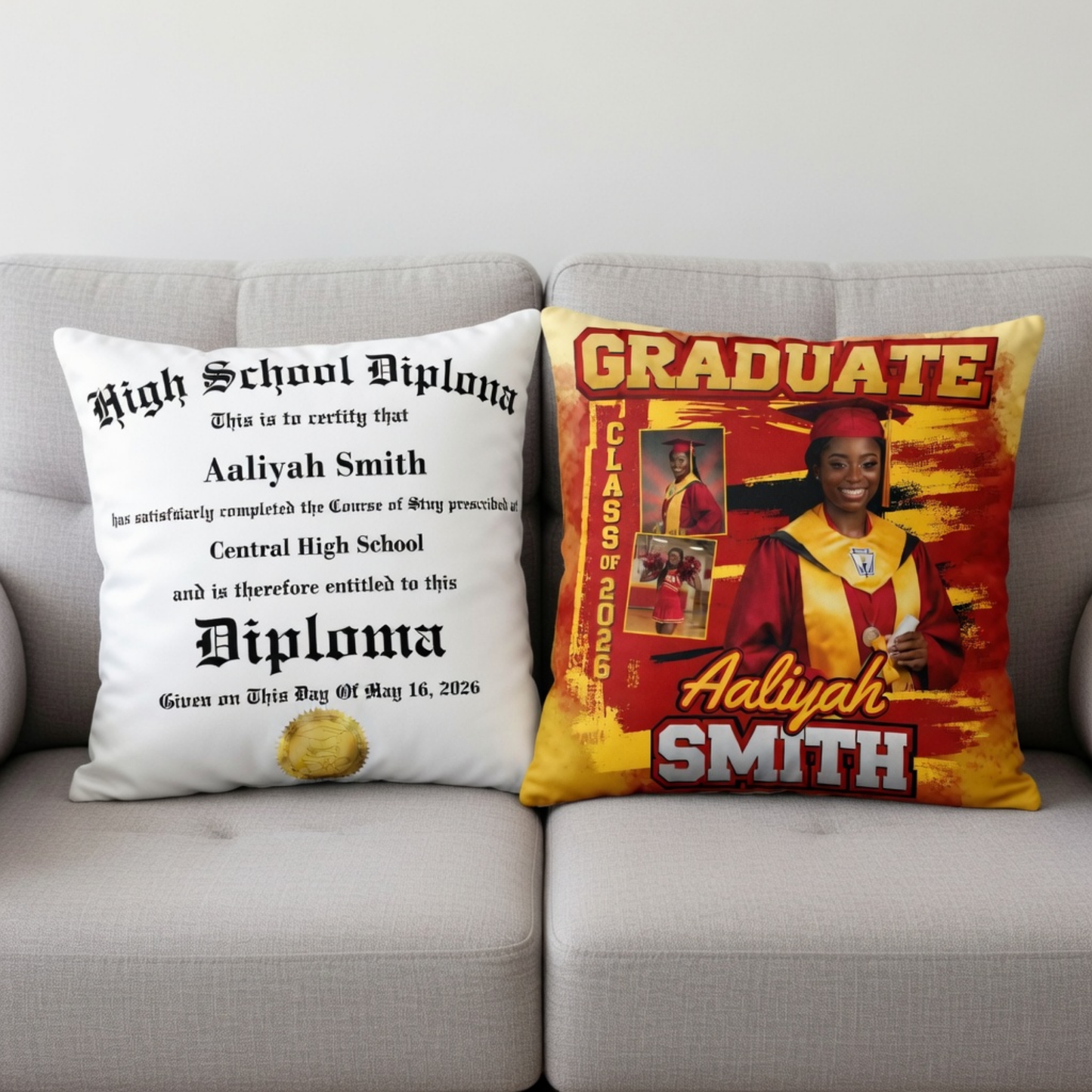 Personalized Graduate Throw Pillow | Custom Senior Gift