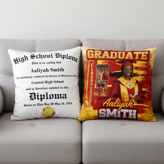 Personalized Graduate Throw Pillow | Custom Senior Gift