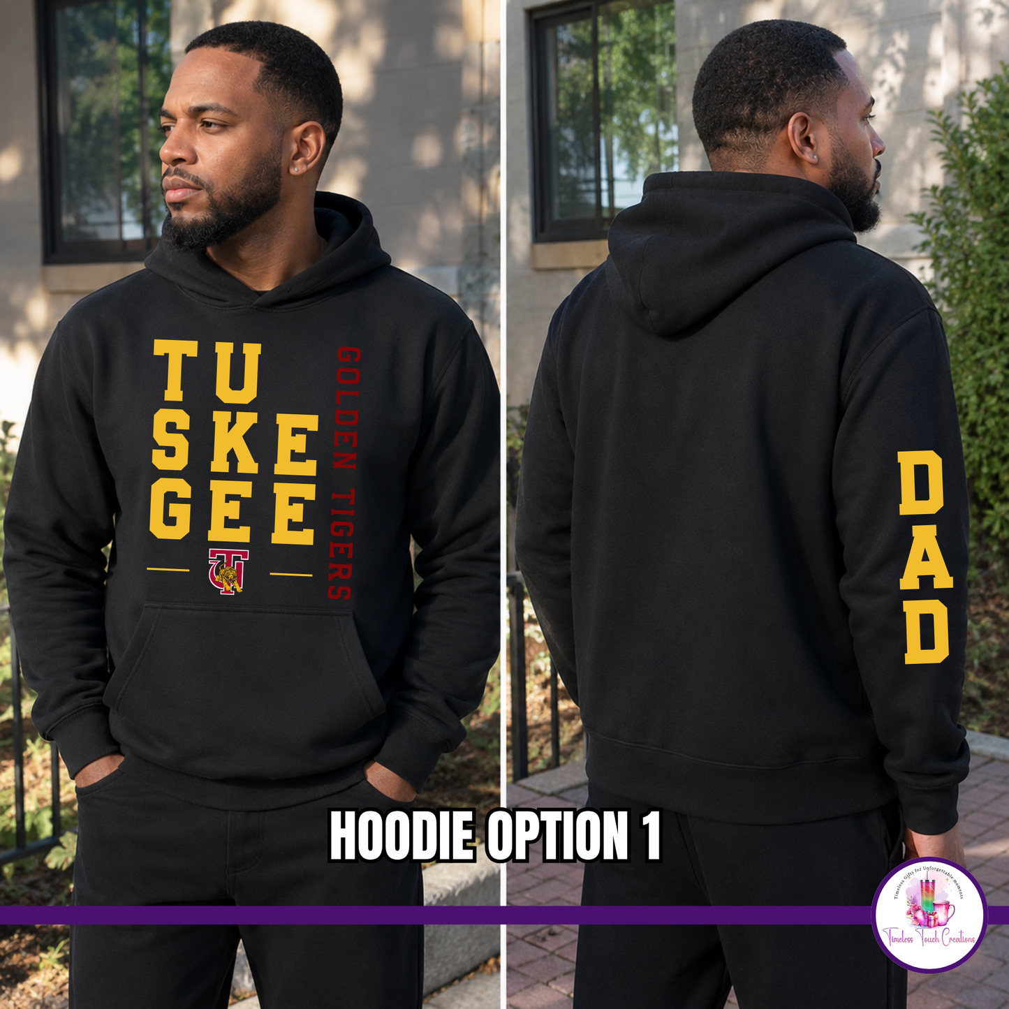 Tuskegee University Golden Tigers Family Hoodie | HBCU Family Roles Sleeve Sweatshirt