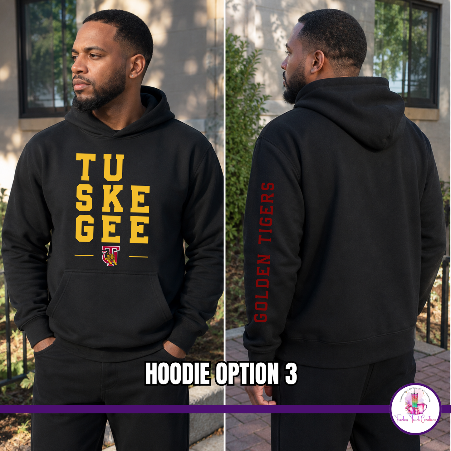 Tuskegee University Golden Tigers Family Hoodie | HBCU Family Roles Sleeve Sweatshirt