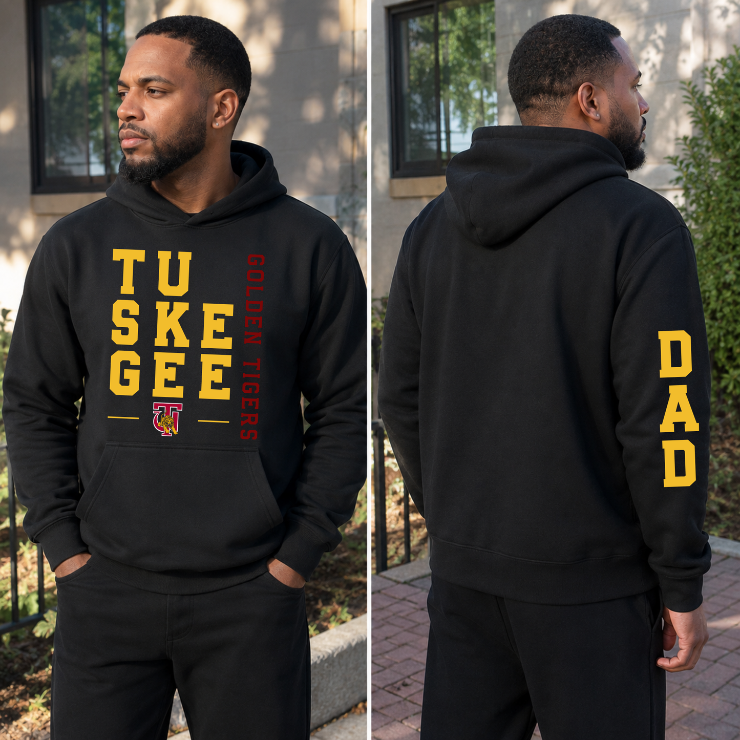 Tuskegee University Golden Tigers Family Hoodie | HBCU Family Roles Sleeve Sweatshirt