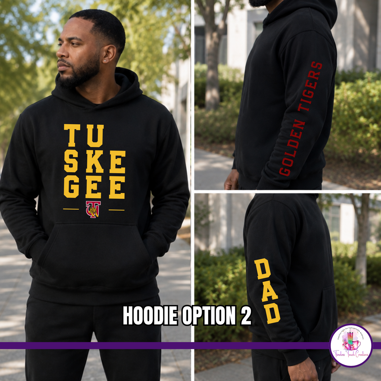 Tuskegee University Golden Tigers Family Hoodie | HBCU Family Roles Sleeve Sweatshirt