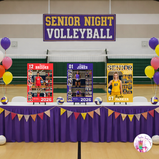Senior Night Volleyball Poster Template - Digital Download Customizable Senior Volleyball Poster