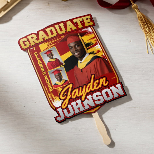 Personalized Photo Graduation Fan | Senior Gift Set of 6