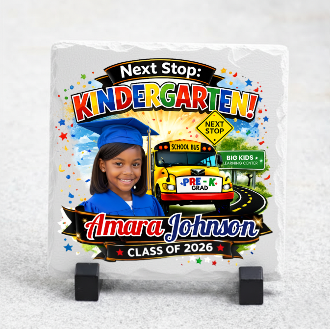 Personalized Mini Slate Pre-K Graduation Next Stop Kindergarten
