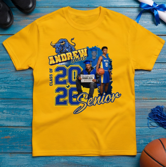 Custom Graduation Shirt with Photo | Personalized Senior Tee